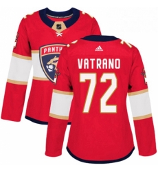 Womens Adidas Florida Panthers 72 Frank Vatrano Authentic Red Home NHL Jersey 