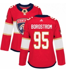 Womens Adidas Florida Panthers 95 Henrik Borgstrom Premier Red Home NHL Jersey 