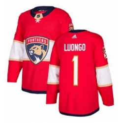 Youth Adidas Florida Panthers 1 Roberto Luongo Authentic Red Home NHL Jersey 