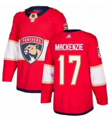 Youth Adidas Florida Panthers 17 Derek MacKenzie Premier Red Home NHL Jersey 