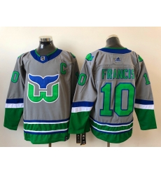 Men Hartford Whalers Ron Franci 10 Adidas 2020 21 Reverse Retro Alternate NHL Jersey