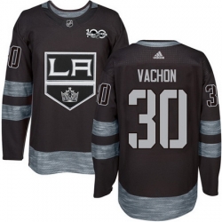 Kings #30 Rogie Vachon Black 1917 2017 100th Anniversary Stitched NHL Jersey