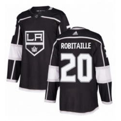 Mens Adidas Los Angeles Kings 20 Luc Robitaille Authentic Black Home NHL Jersey 