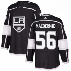 Mens Adidas Los Angeles Kings 56 Kurtis MacDermid Authentic Black Home NHL Jersey 