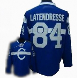 Hockey Montreal Canadiens #84 Guillaume Latendresse Stitched Replithentic blue Jersey