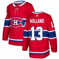 Mens Adidas Montreal Canadiens 13 Peter Holland Premier Red Home NHL Jersey 