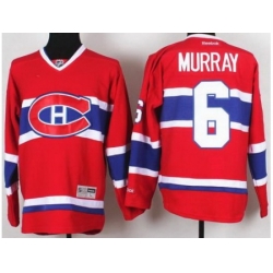 Montreal Canadiens 6 Douglas Murray Red NHL Hockey Jerseys