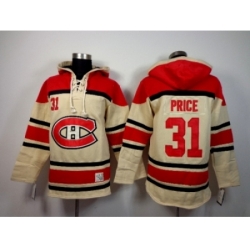 NHL montreal canadiens #31 Carey Price cream[pullover hooded sweatshirt]