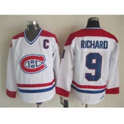 nhl jerseys montreal canadiens 9 richard white[patch C]