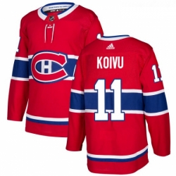 Youth Adidas Montreal Canadiens 11 Saku Koivu Premier Red Home NHL Jersey 