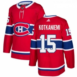 Youth Adidas Montreal Canadiens 15 Jesperi Kotkaniemi Premier Red Home NHL Jersey 