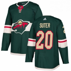 Mens Adidas Minnesota Wild 20 Ryan Suter Authentic Green Home NHL Jersey 