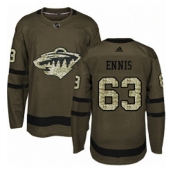 Youth Adidas Minnesota Wild 63 Tyler Ennis Premier Green Salute to Service NHL Jersey 