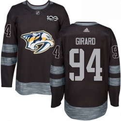 Mens Adidas Nashville Predators 94 Samuel Girard Authentic Black 1917 2017 100th Anniversary NHL Jersey 