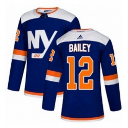 Mens Adidas New York Islanders 12 Josh Bailey Premier Blue Alternate NHL Jersey 