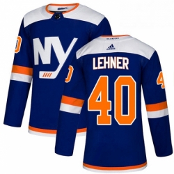 Mens Adidas New York Islanders 40 Robin Lehner Premier Blue Alternate NHL Jersey 