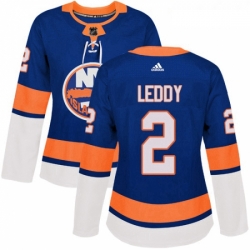 Womens Adidas New York Islanders 2 Nick Leddy Premier Royal Blue Home NHL Jersey 