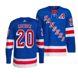 Men New York Rangers 20 Chris Kreider Blue Stitched Jersey