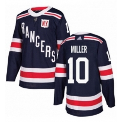 Mens Adidas New York Rangers 10 JT Miller Authentic Navy Blue 2018 Winter Classic NHL Jersey 