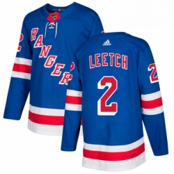 Mens Adidas New York Rangers 2 Brian Leetch Premier Royal Blue Home NHL Jersey 