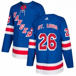 Mens Adidas New York Rangers 26 Martin St Louis Authentic Royal Blue Home NHL Jersey 