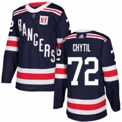 Mens Adidas New York Rangers 72 Filip Chytil Authentic Navy Blue 2018 Winter Classic NHL Jersey 