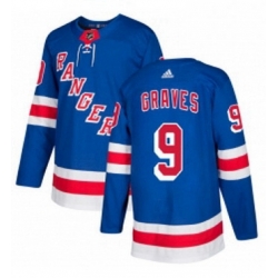 Mens Adidas New York Rangers 9 Adam Graves Authentic Royal Blue Home NHL Jersey 