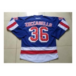 NHL Jerseys New York Rangers #36 Zuccarello blue[2014 new stadium]