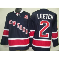 New York Rangers #2 Leetch Blue hockey 85th jerseys