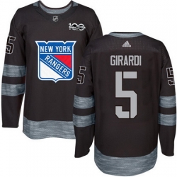 Rangers #5 Dan Girardi Black 1917 2017 100th Anniversary Stitched NHL Jersey