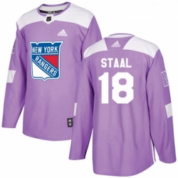 Youth Adidas New York Rangers 18 Marc Staal Authentic Purple Fights Cancer Practice NHL Jersey 