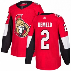 Mens Adidas Ottawa Senators 2 Dylan DeMelo Premier Red Home NHL Jersey 