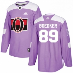 Mens Adidas Ottawa Senators 89 Mikkel Boedker Authentic Purple Fights Cancer Practice NHL Jersey 