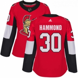 Womens Adidas Ottawa Senators 30 Andrew Hammond Premier Red Home NHL Jersey 