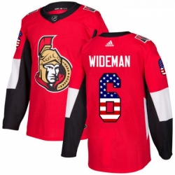 Youth Adidas Ottawa Senators 6 Chris Wideman Authentic Red USA Flag Fashion NHL Jersey 