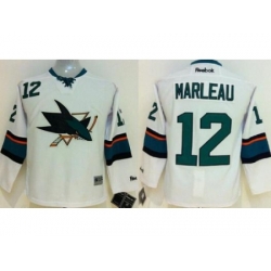 San Jose Sharks 12 Patrick Marleau White NHL Hockey Jersey New Style