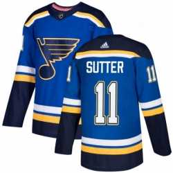 Mens Adidas St Louis Blues 11 Brian Sutter Premier Royal Blue Home NHL Jersey 