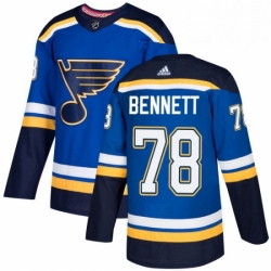 Mens Adidas St Louis Blues 78 Beau Bennett Authentic Royal Blue Home NHL Jersey 