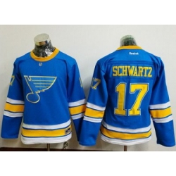 Blues #17 Jaden Schwartz Light Blue 2017 Winter Classic Womens Stitched NHL Jersey