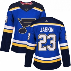 Womens Adidas St Louis Blues 23 Dmitrij Jaskin Premier Royal Blue Home NHL Jersey 