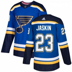 Youth Adidas St Louis Blues 23 Dmitrij Jaskin Authentic Royal Blue Home NHL Jersey 