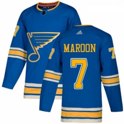 Youth Adidas St Louis Blues 7 Patrick Maroon Authentic Navy Blue Alternate NHL Jersey 