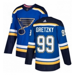 Youth Adidas St Louis Blues 99 Wayne Gretzky Premier Royal Blue Home NHL Jersey 