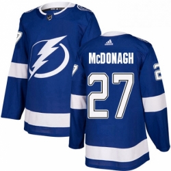 Mens Adidas Tampa Bay Lightning 27 Ryan McDonagh Authentic Royal Blue Home NHL Jersey 