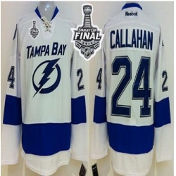 Tampa Bay Lightning #24 Ryan Callahan White 2015 Stanley Cup Stitched Youth NHL Jersey