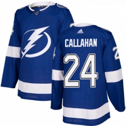 Youth Adidas Tampa Bay Lightning 24 Ryan Callahan Authentic Royal Blue Home NHL Jersey 