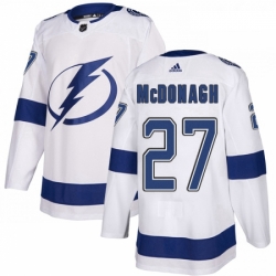 Youth Adidas Tampa Bay Lightning 27 Ryan McDonagh Authentic White Away NHL Jersey 