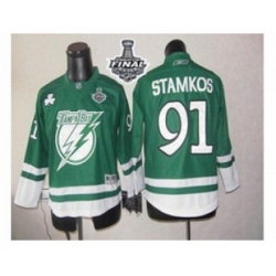 youth nhl jerseys tampa bay lightning #91 stamkos green[2015 stanley cup][patch C]