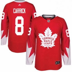 Mens Adidas Toronto Maple Leafs 8 Connor Carrick Authentic Red Alternate NHL Jersey 