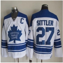 Toronto Maple Leafs #27 Darryl Sittler White CCM Throwback Third Stitched NHL Jersey